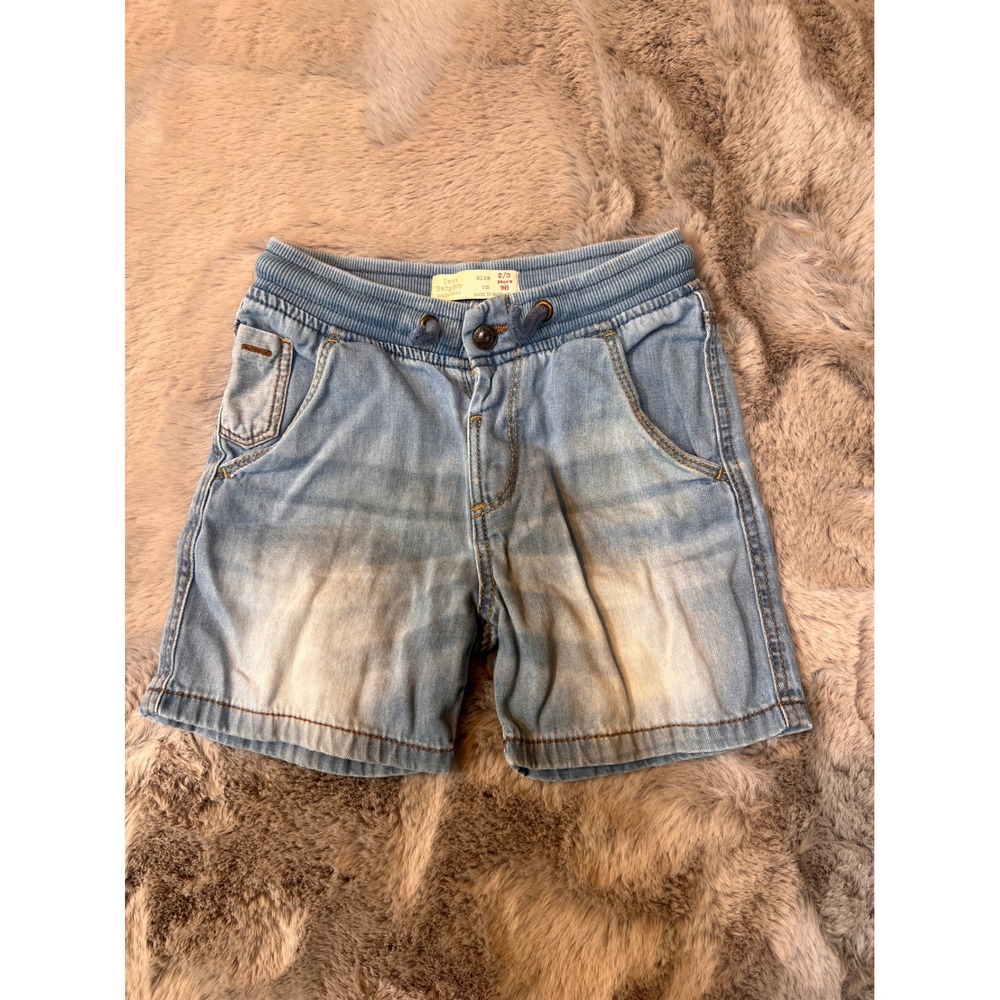 Zara BabyBoy Denim Shorts Elastic Waist Casual Blue Size 2/3‎ Years